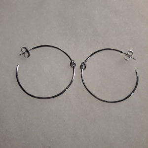 Pendientes aro con nudo plata Linea Argent