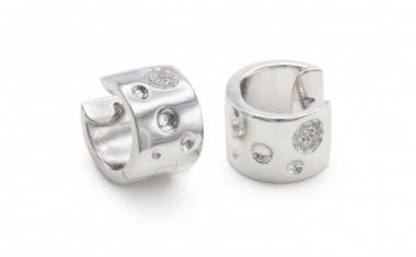 17739-A PENDIENTES AROS PEQUEÑOS PLATA EN CIRCULOS CON CIRCONITASA